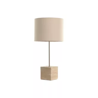 Lampara sobremesa marmol poliester 33x33x70 dorado