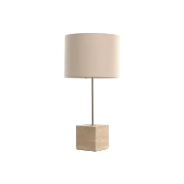 Lampara sobremesa marmol poliester 33x33x70 dorado