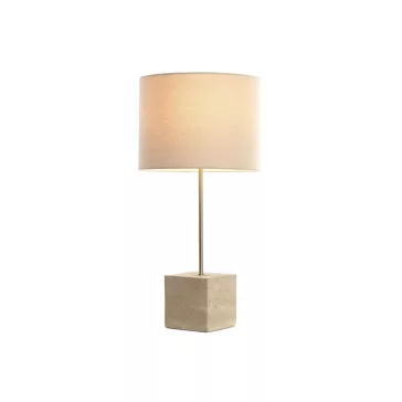 Lampara sobremesa marmol poliester 33x33x70 dorado