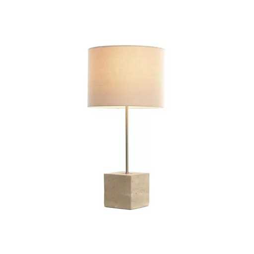 Lampara sobremesa marmol poliester 33x33x70 dorado