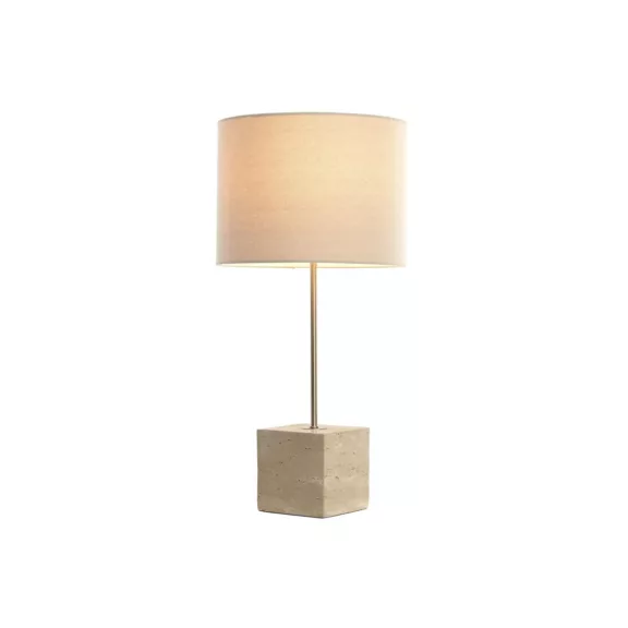 Lampara sobremesa marmol poliester 33x33x70 dorado