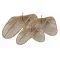Pantalla set 3 fibra metal 66x50x35 natural marron