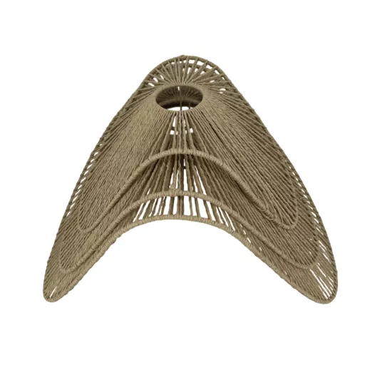 Pantalla set 3 fibra metal 66x50x35 natural marron