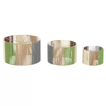 Pantalla set 3 fibra 52,5x52,5x30,5 lampara con ba