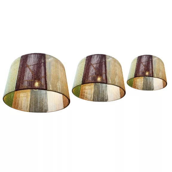 Pantalla set 3 fibra 52,5x52,5x30,5 lampara con ba