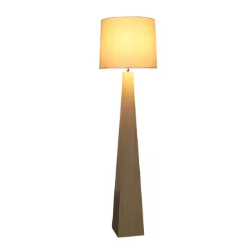 Lampara pie bambu lino 42x42x158 natural crudo