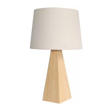 Lampara sobremesa bambu lino 30x30x51 natural