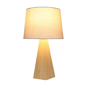 Lampara sobremesa bambu lino 30x30x51 natural