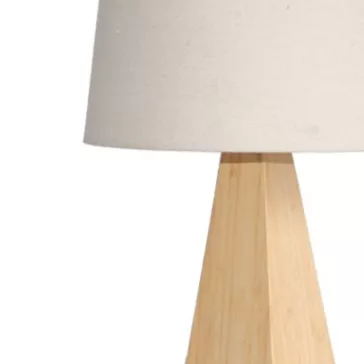 Lampara sobremesa bambu lino 30x30x51 natural