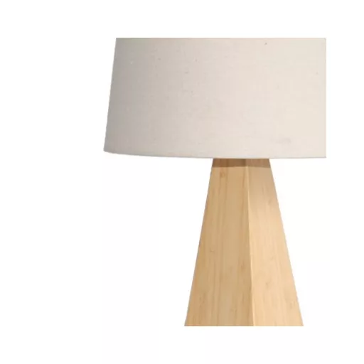 Lampara sobremesa bambu lino 30x30x51 natural