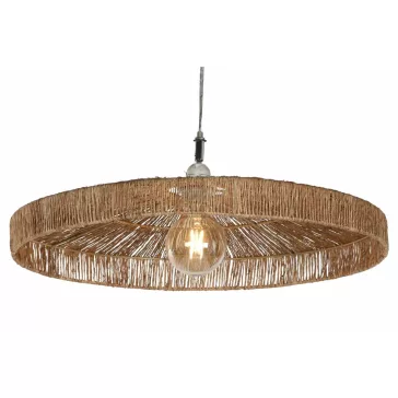 Pantalla yute metal 58x58x10 natural