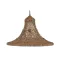 Lampara techo fibra 75x75x55 hecho a mano natural