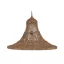 Lampara techo fibra 75x75x55 hecho a mano natural