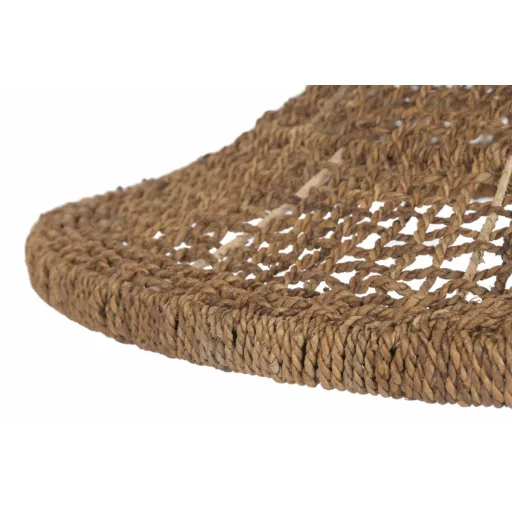 Lampara techo fibra 75x75x55 hecho a mano natural