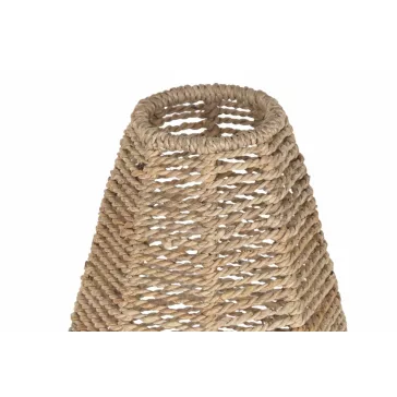 Lampara pie teca 37x37x119 hecho a mano natural