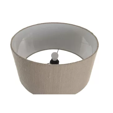 Lampara sobremesa teca hierro 35x35x65