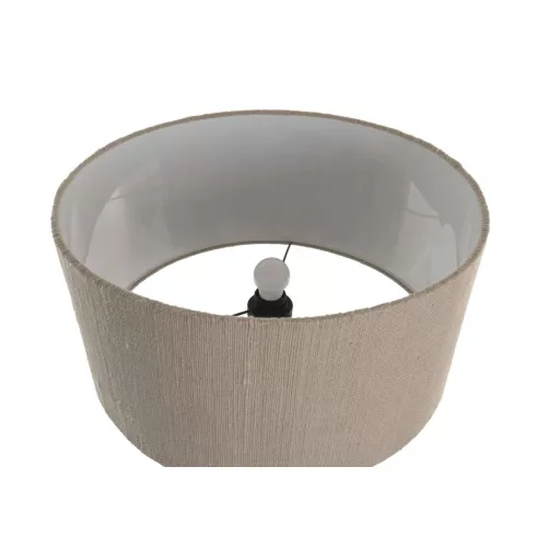 Lampara sobremesa teca hierro 35x35x65