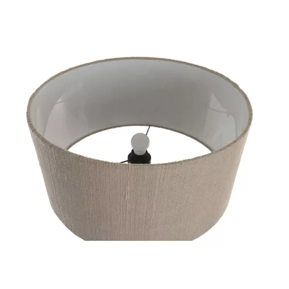 Lampara sobremesa teca hierro 35x35x65