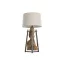 Lampara sobremesa teca hierro 40x36x76