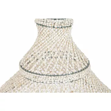 Lampara techo conchas 52x52x140 hecho a mano