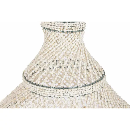 Lampara techo conchas 52x52x140 hecho a mano
