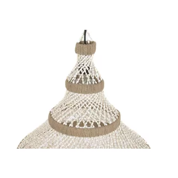 Lampara techo conchas 50x50x67 hecho a mano