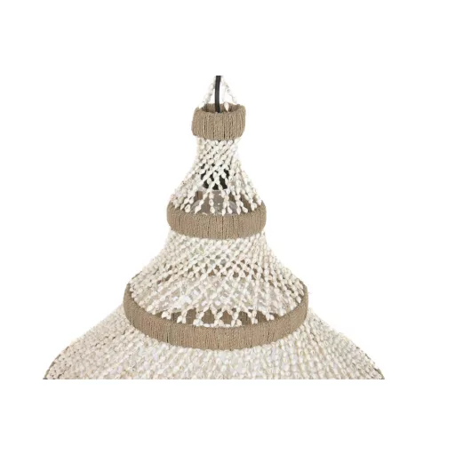 Lampara techo conchas 50x50x67 hecho a mano