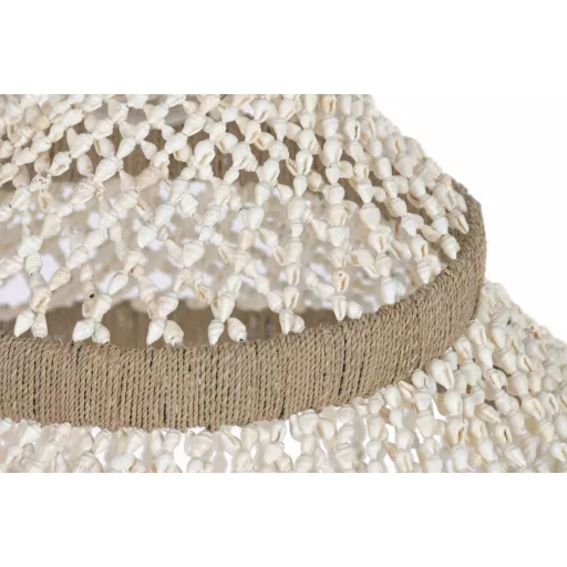 Lampara techo conchas 50x50x67 hecho a mano