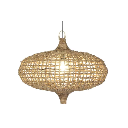 Lampara techo fibras naturales 70x70x50