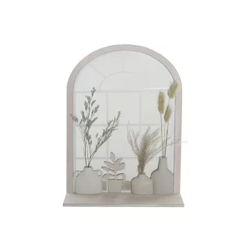 Tükör mdf tükör 35x10x50 falra virágok fehér