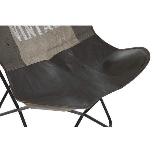 Szék pamut bőr 72x76x96 star szürke