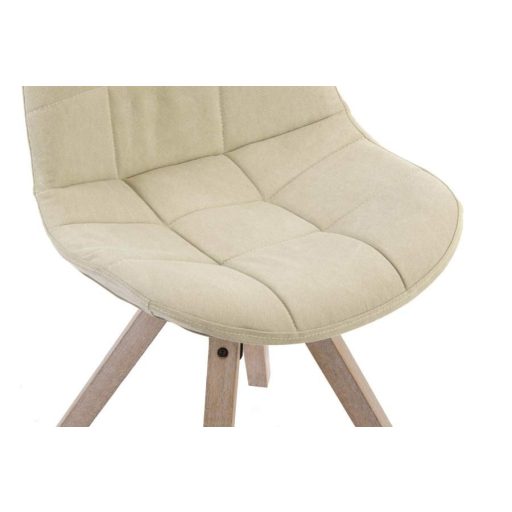 Szék, fa, 60% műszál, 40%pamut, 47x55x85, beige