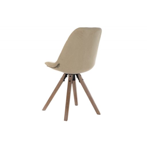 Szék, fa, 60% műszál, 40%pamut, 47x55x85, beige