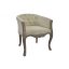 Fotel poliészter, fa, 61x61x71, természetes, beige