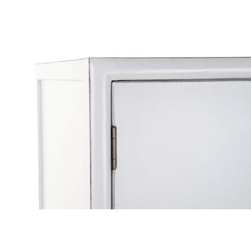 Szekrény jegenyefa fém 120x50x175 54 lakk fehér