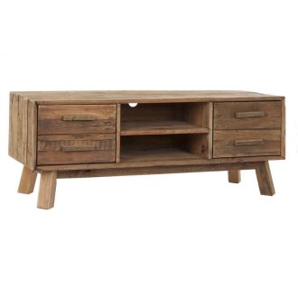 Tv-s szekrényfenyő 130x40x48 kopott természetes