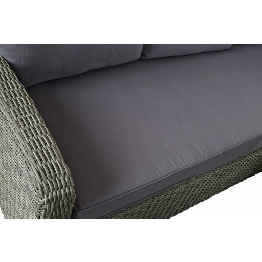 Szófa, szett, 4db-os, rattan, szintetikus, 260x200x80, 5, mm., kinti