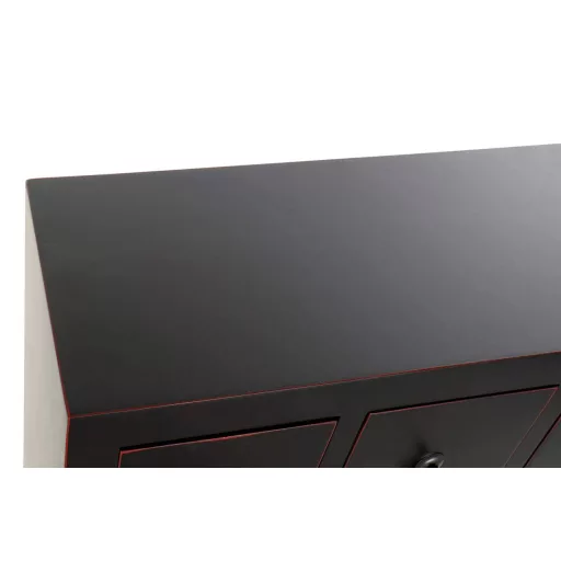 Fiókos szekrény fenyő mdf 63x27x101 keleti fekete