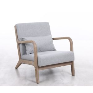Fotel fa vászon 66x79x75 szürke