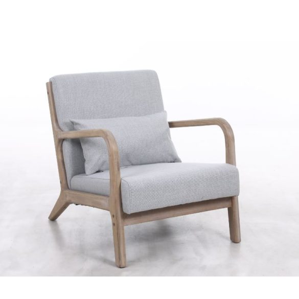 Fotel fa vászon 66x79x75 szürke
