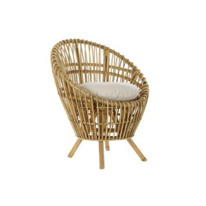 Fotel rattan pamut 63x72x85 természetes barna