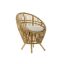 Fotel rattan pamut 63x72x85 természetes barna