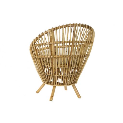Fotel rattan pamut 63x72x85 természetes barna