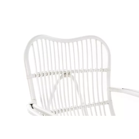 Karosszék rattan 75x82x90 fehér