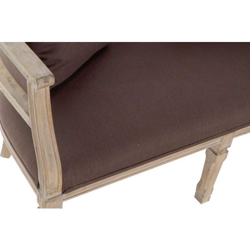 Szófa vászon rubberwood 122x69x72 barna