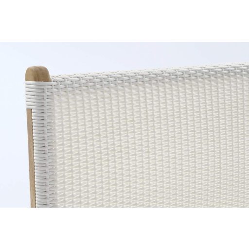 Fotel, teakfa, pvc, 65x81x69, fehér