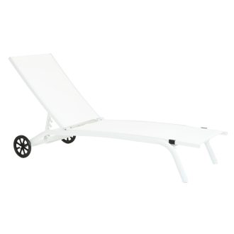 Napozóágy aluminium textilene 187,5x64x97 kerekes