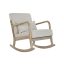 Fotel vászon rubberwood 66x88x78 47 hintaszék beige
