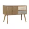 Szekrény tv-s paulownia fém 90x34x67 szürke