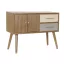 Szekrény tv-s paulownia fém 90x34x67 szürke
